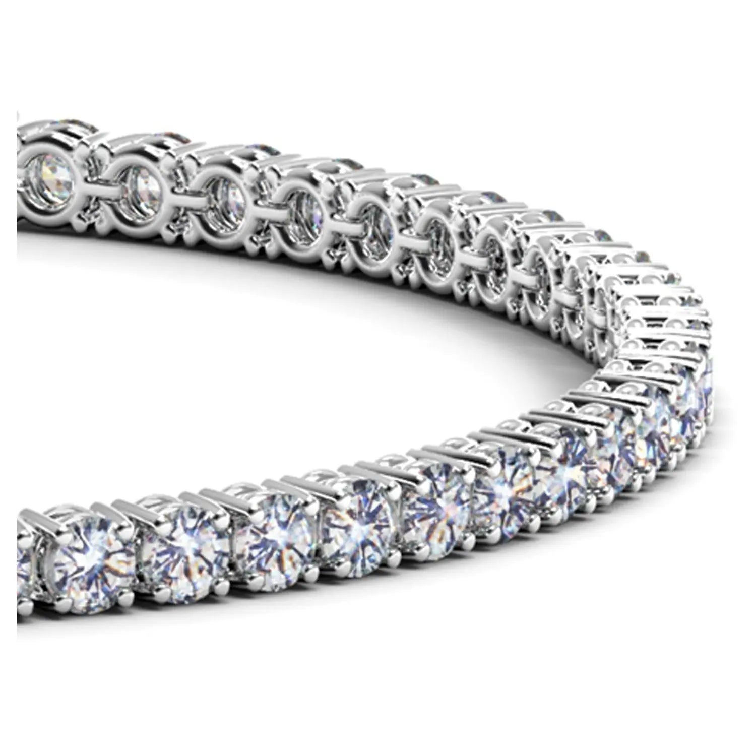 Lab Grown Round Diamond Tennis Bracelet in 14k White Gold (5 cctw  F/G  VS2/SI1) RCJ Bracelets  CELESTIA LUXE JEWELLERS