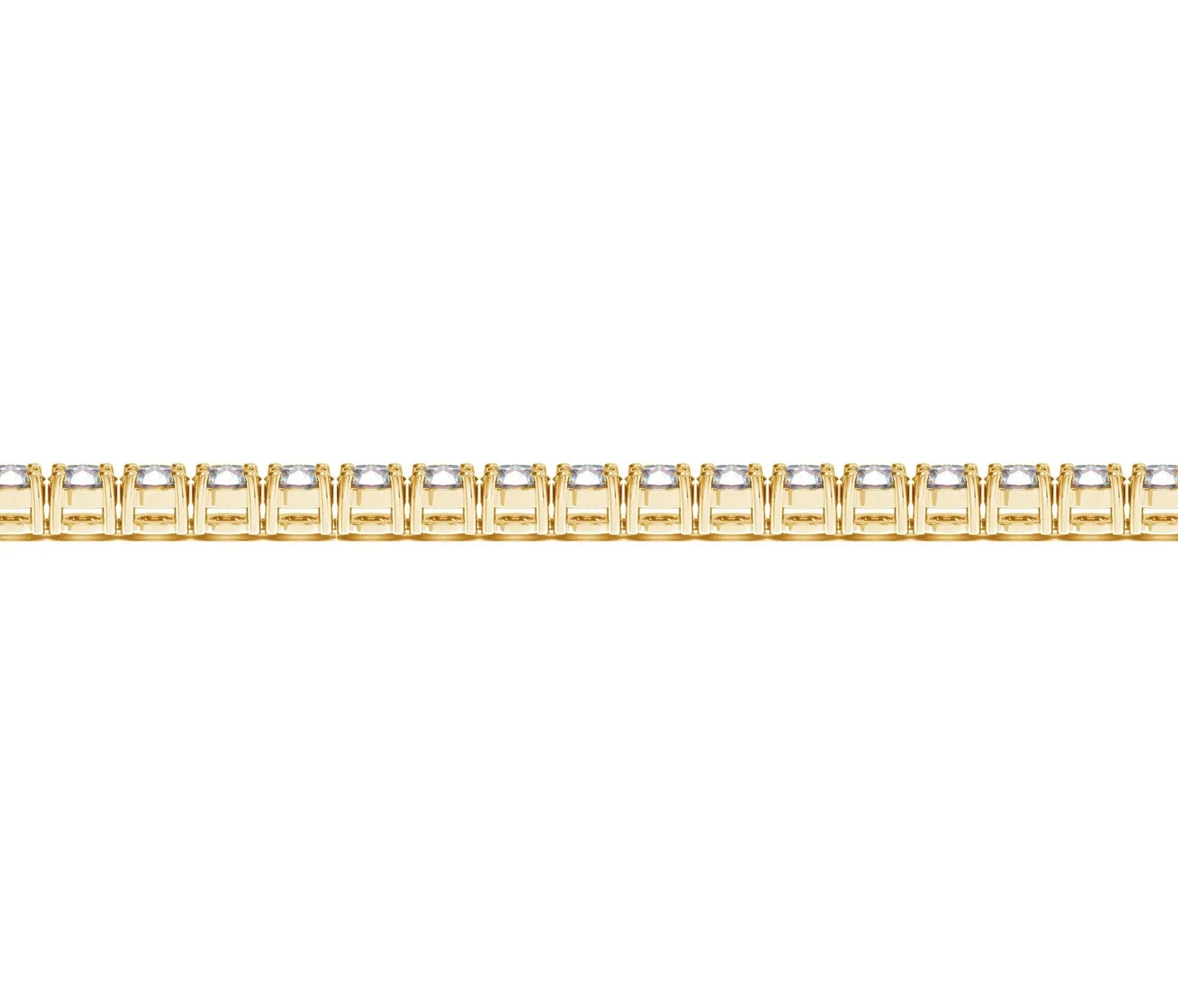 Lab Grown Round Diamond Tennis Bracelet in 14k Yellow Gold (6 cctw F/G  VS2/SI1) RCJ Bracelets  CELESTIA LUXE JEWELLERS
