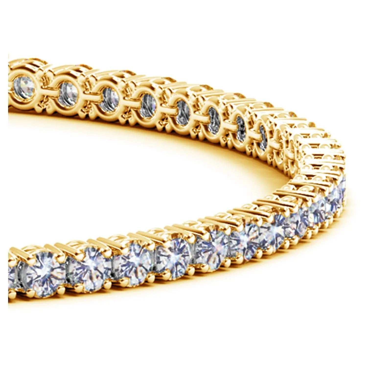 Lab Grown Round Diamond Tennis Bracelet in 14k Yellow Gold(5 cctw  F/G  VS2/SI1) RCJ Bracelets  CELESTIA LUXE JEWELLERS