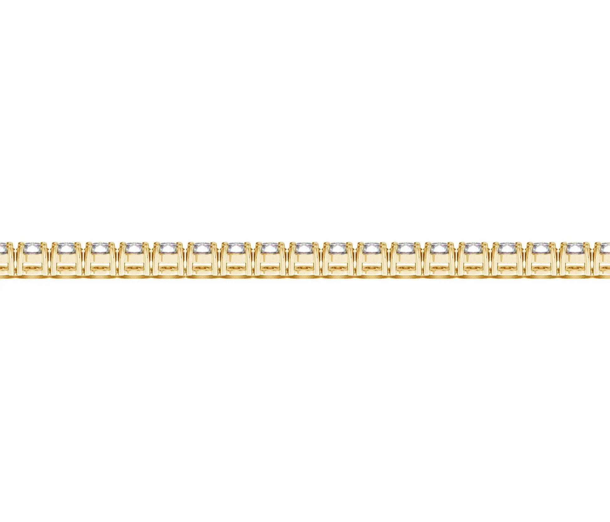 Lab Grown Round Diamond Tennis Bracelet in 14k Yellow Gold(5 cctw  F/G  VS2/SI1) RCJ Bracelets  CELESTIA LUXE JEWELLERS