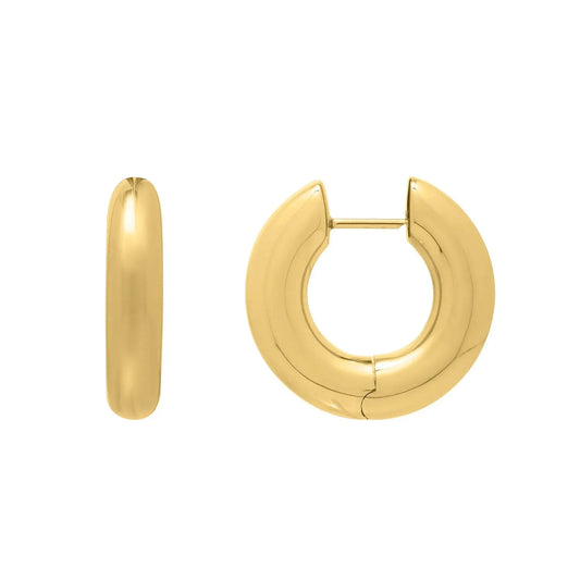 Large Round Electroform Hoop Earrings in 14K Yellow Gold RCJ Earrings  CELESTIA LUXE JEWELLERS