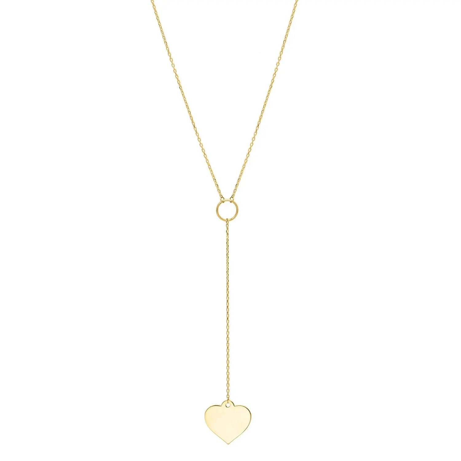 Lariat Heart Necklace in 10K Yellow Gold RCJ Necklaces  CELESTIA LUXE JEWELLERS