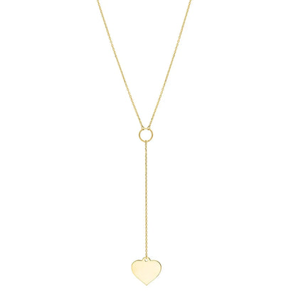 Lariat Heart Necklace in 10K Yellow Gold RCJ Necklaces  CELESTIA LUXE JEWELLERS