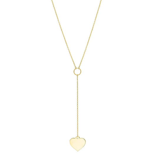 Lariat Heart Necklace in 10K Yellow Gold RCJ Necklaces  CELESTIA LUXE JEWELLERS