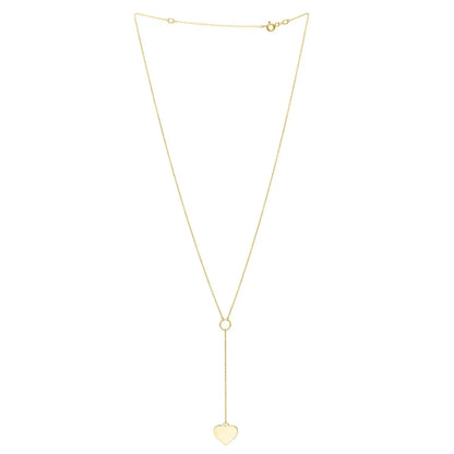 Lariat Heart Necklace in 10K Yellow Gold RCJ Necklaces  CELESTIA LUXE JEWELLERS