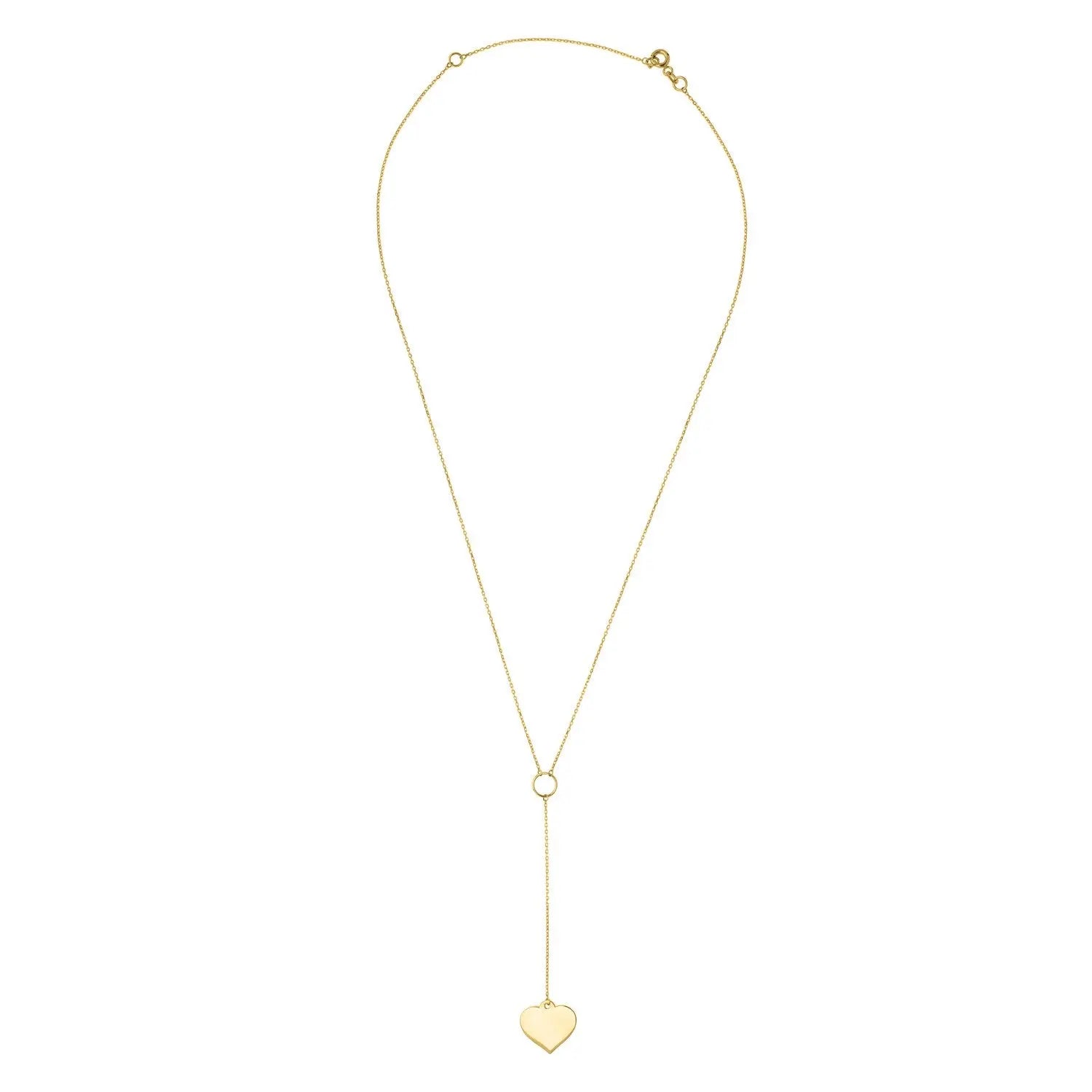 Lariat Heart Necklace in 10K Yellow Gold RCJ Necklaces  CELESTIA LUXE JEWELLERS