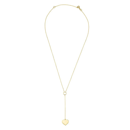 Lariat Heart Necklace in 10K Yellow Gold RCJ Necklaces  CELESTIA LUXE JEWELLERS