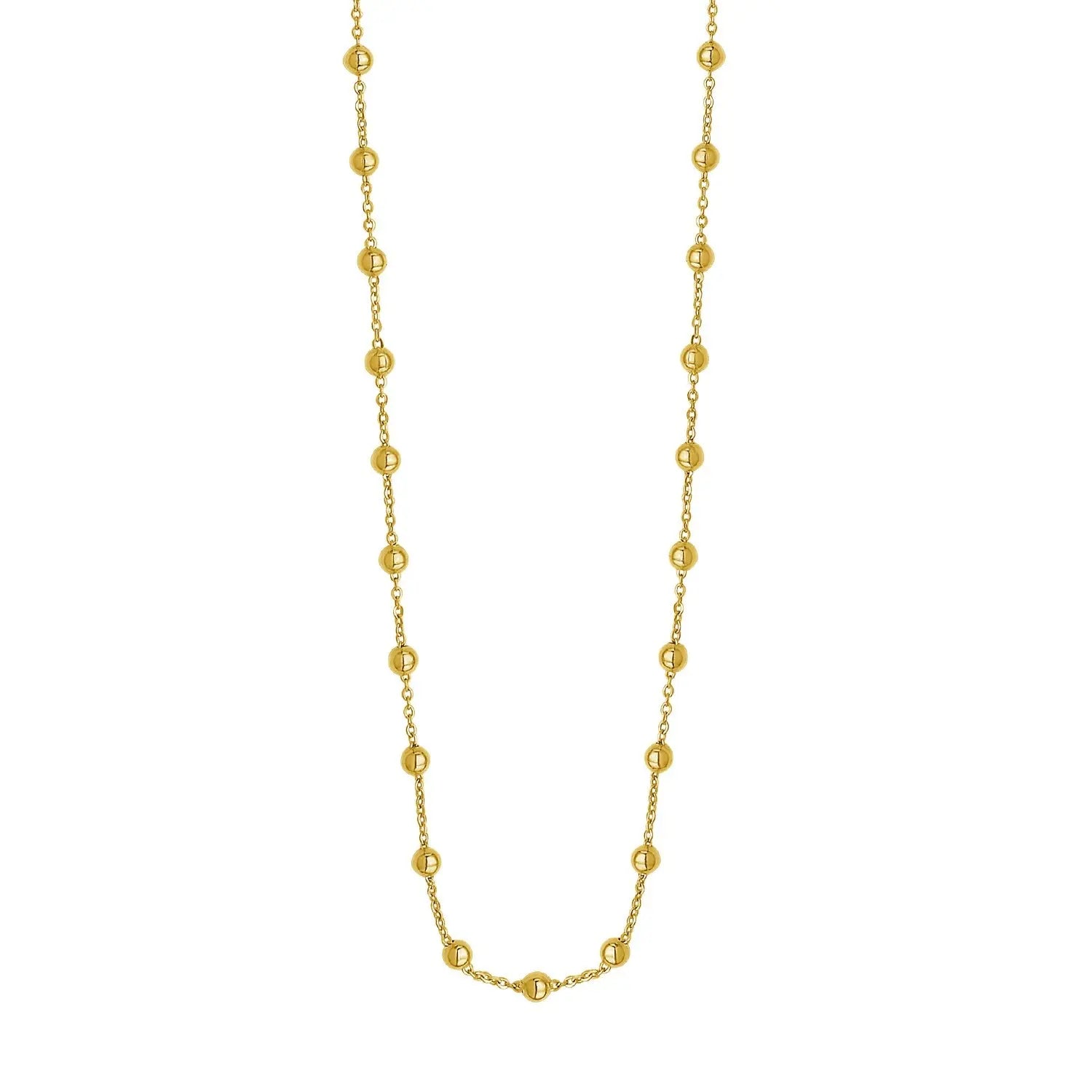 Layering Saturn Bead Necklace in 14K Yellow Gold RCJ Necklaces  CELESTIA LUXE JEWELLERS