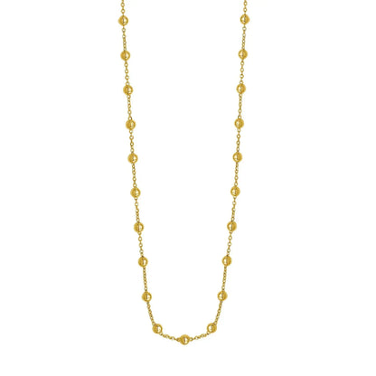 Layering Saturn Bead Necklace in 14K Yellow Gold RCJ Necklaces  CELESTIA LUXE JEWELLERS