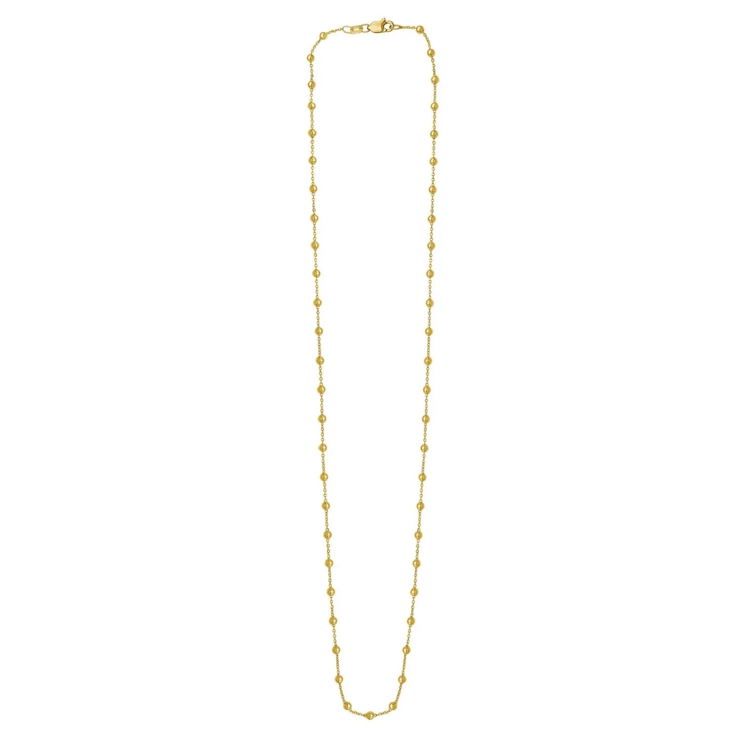 Layering Saturn Bead Necklace in 14K Yellow Gold RCJ Necklaces  CELESTIA LUXE JEWELLERS