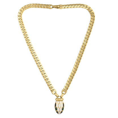Le Serpent Curb Link Necklace in 14K Yellow Gold RCJ Necklaces  CELESTIA LUXE JEWELLERS
