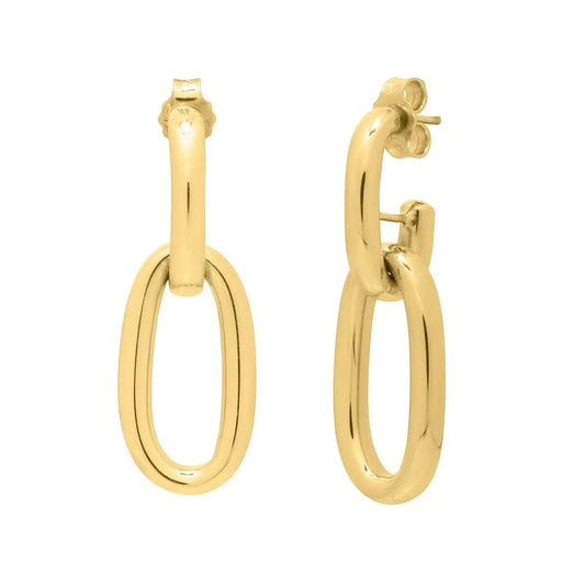 Link Drop Earrings in 14K Yellow Gold RCJ Earrings  CELESTIA LUXE JEWELLERS