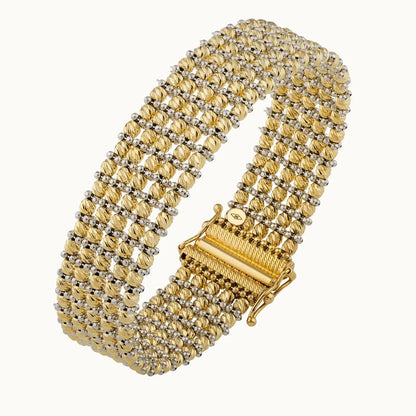 Medium Red Carpet Bracelet in 14K Two Tone Gold (14.10 mm) RCJ Bracelets  CELESTIA LUXE JEWELLERS