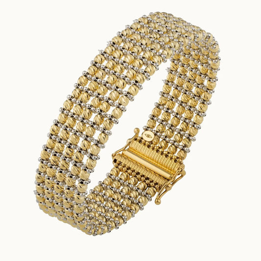 Medium Red Carpet Bracelet in 14K Two Tone Gold (14.10 mm) RCJ Bracelets  CELESTIA LUXE JEWELLERS
