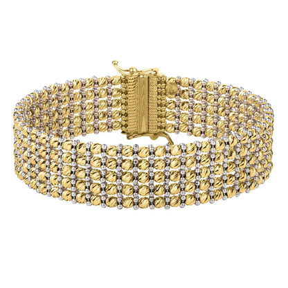 Medium Red Carpet Bracelet in 14K Two Tone Gold (14.10 mm) RCJ Bracelets  CELESTIA LUXE JEWELLERS
