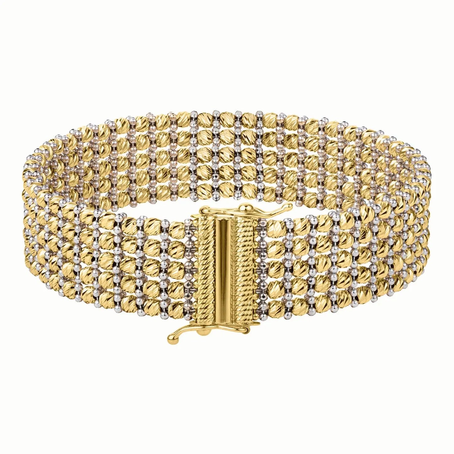 Medium Red Carpet Bracelet in 14K Two Tone Gold (14.10 mm) RCJ Bracelets  CELESTIA LUXE JEWELLERS