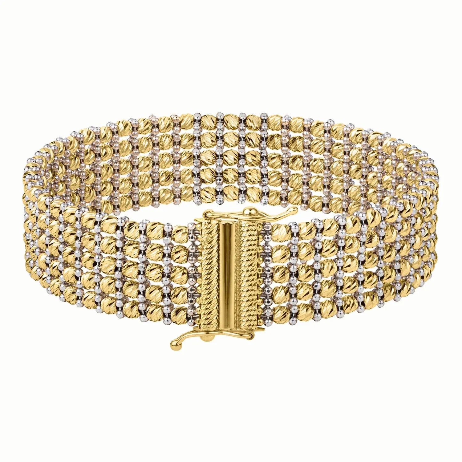 Medium Red Carpet Bracelet in 14K Two Tone Gold (14.10 mm) RCJ Bracelets  CELESTIA LUXE JEWELLERS