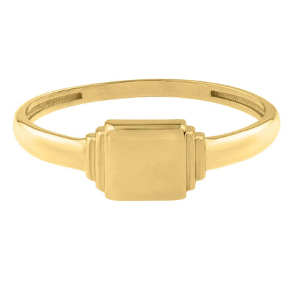 Mini Signet Ring in 14K Yellow Gold (2.00 mm) RCJ Rings  CELESTIA LUXE JEWELLERS