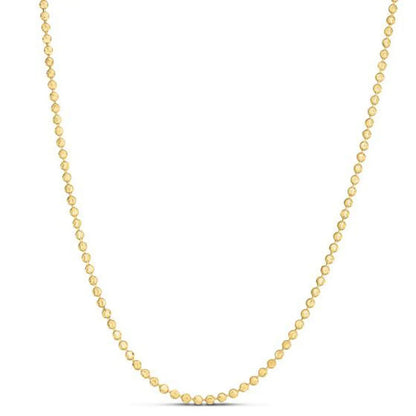 Moon Cut Bead Chain in 14k Yellow Gold (2.50 mm) RCJ Chains  CELESTIA LUXE JEWELLERS