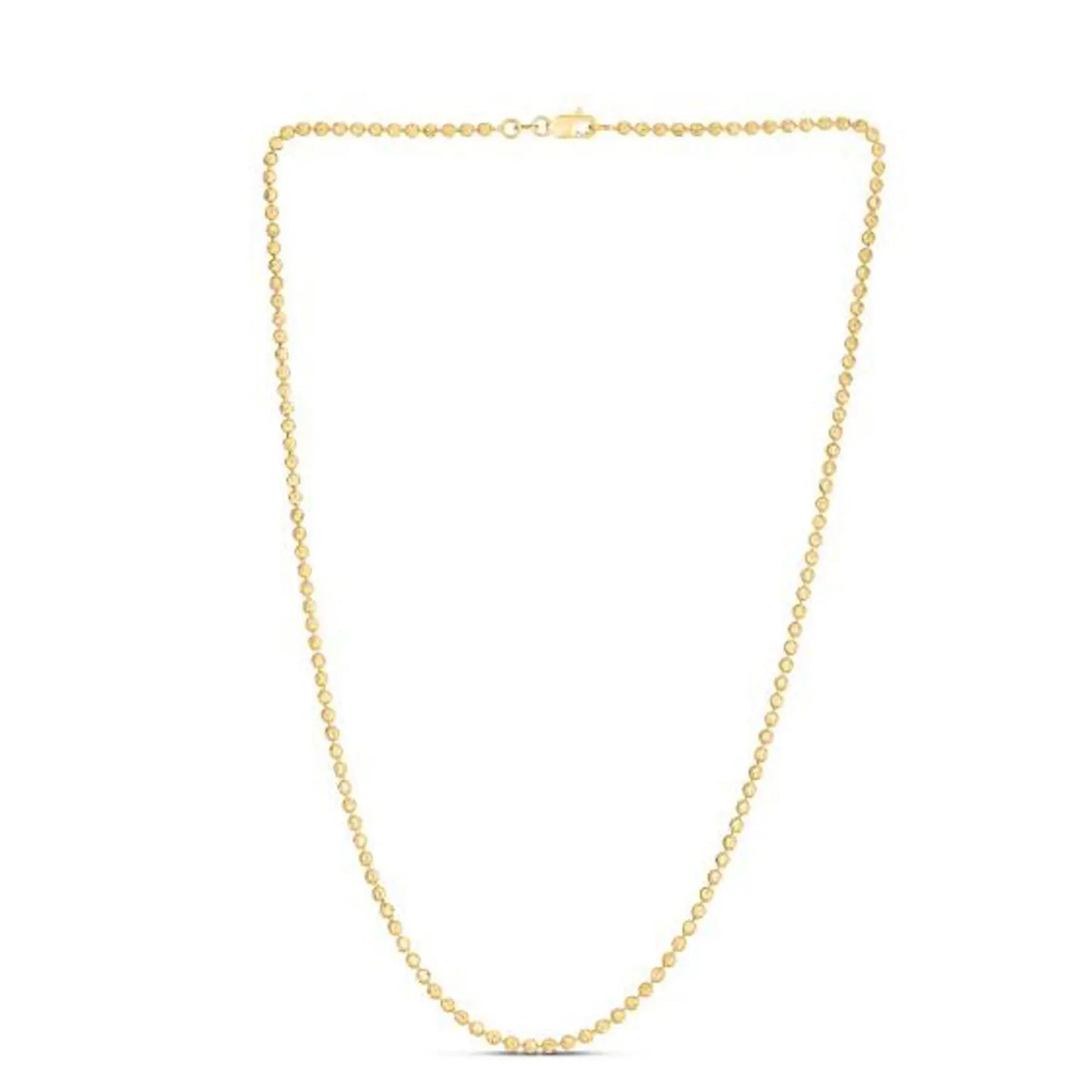 Moon Cut Bead Chain in 14k Yellow Gold (2.50 mm) RCJ Chains  CELESTIA LUXE JEWELLERS