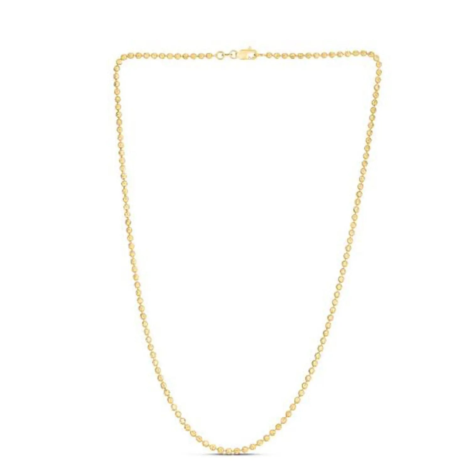 Moon Cut Bead Chain in 14k Yellow Gold (2.50 mm) RCJ Chains  CELESTIA LUXE JEWELLERS