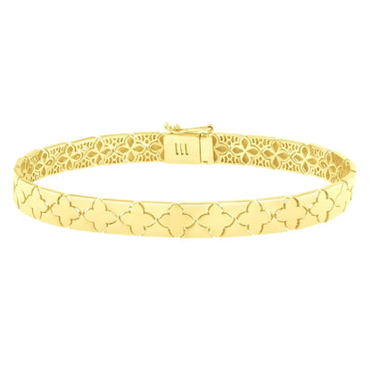 Nature Inspired Clover Bracelet in 14K Yellow Gold  (6.50 mm) RCJ Bracelets  CELESTIA LUXE JEWELLERS