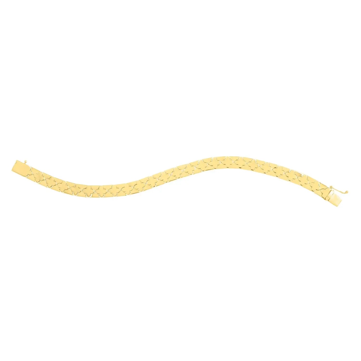 Nature Inspired Clover Bracelet in 14K Yellow Gold  (6.50 mm) RCJ Bracelets  CELESTIA LUXE JEWELLERS