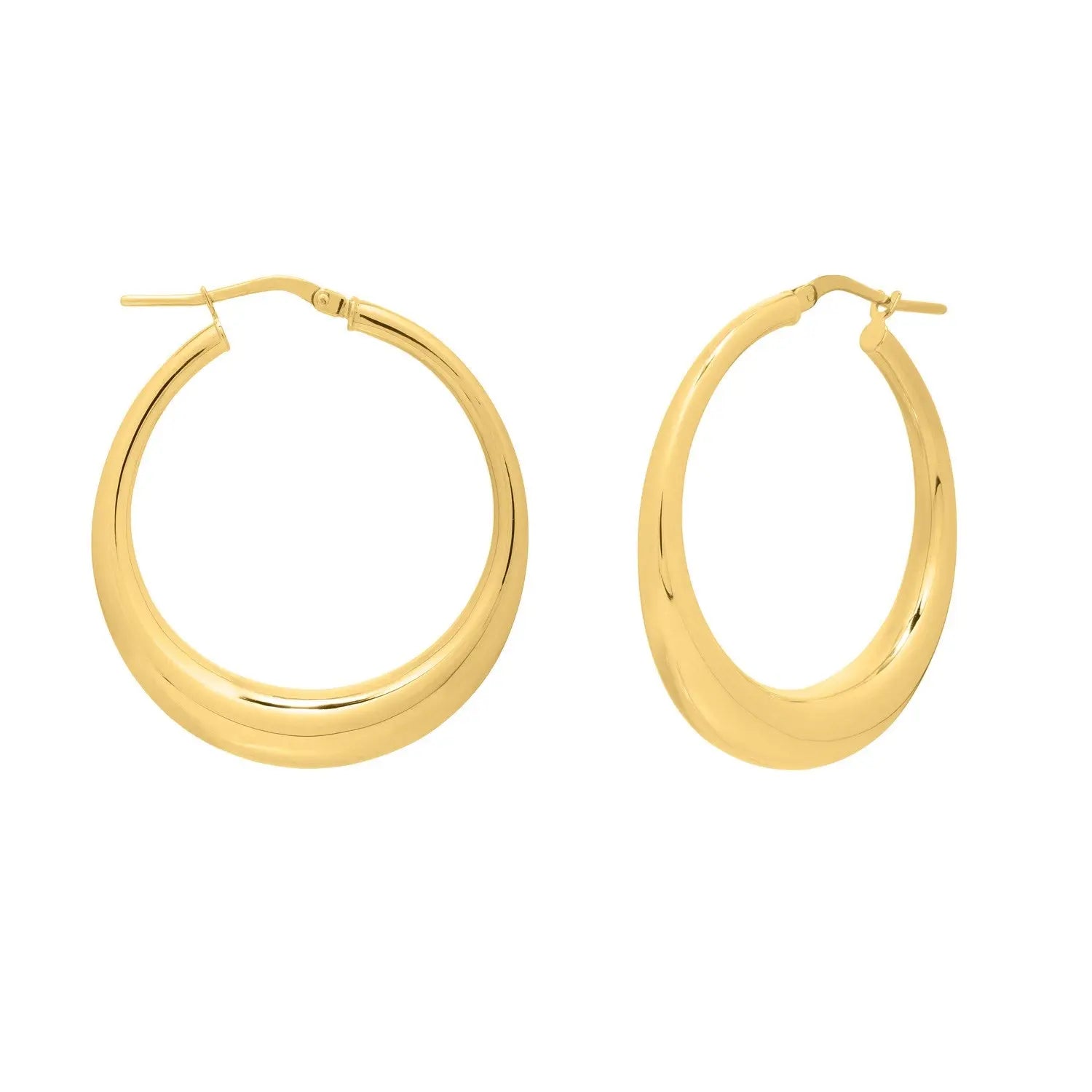 Oval Electroform Hoop Earrings in 14K Yellow Gold RCJ Earrings  CELESTIA LUXE JEWELLERS