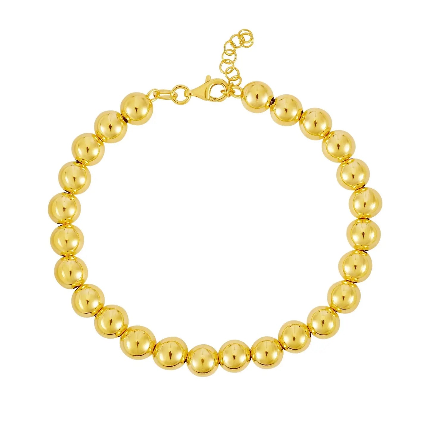 Polished 7mm Bead Bracelet in 14K Yellow Gold RCJ Bracelets  CELESTIA LUXE JEWELLERS