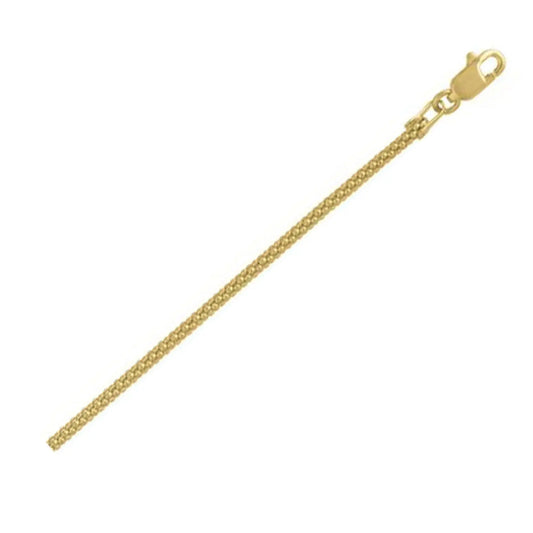 Popcorn Chain in 14k Yellow Gold (1.60 mm) RCJ Chains  CELESTIA LUXE JEWELLERS