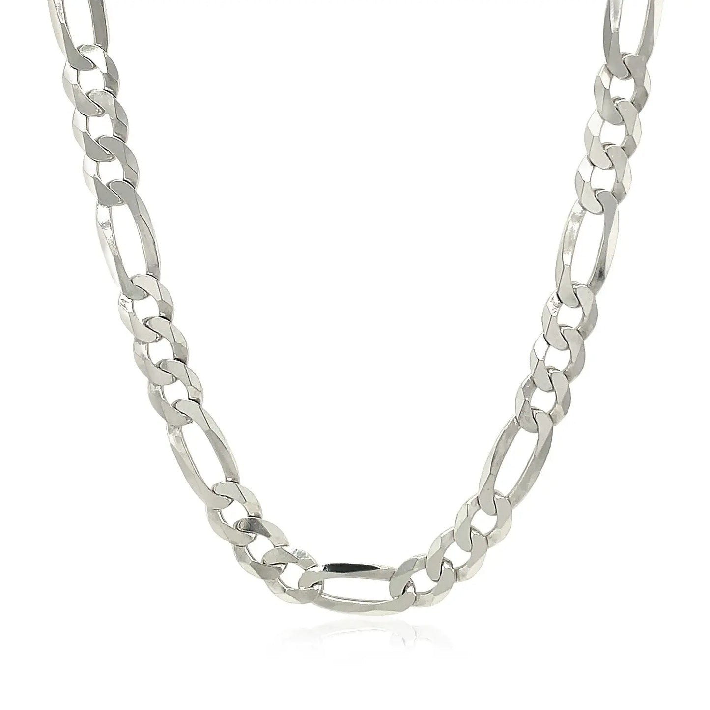 Rhodium Plated Sterling Silver Figaro Style Chain (5.40 mm) RCJ Chains  CELESTIA LUXE JEWELLERS