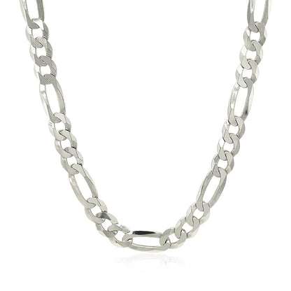 Rhodium Plated Sterling Silver Figaro Style Chain (5.40 mm) RCJ Chains  CELESTIA LUXE JEWELLERS
