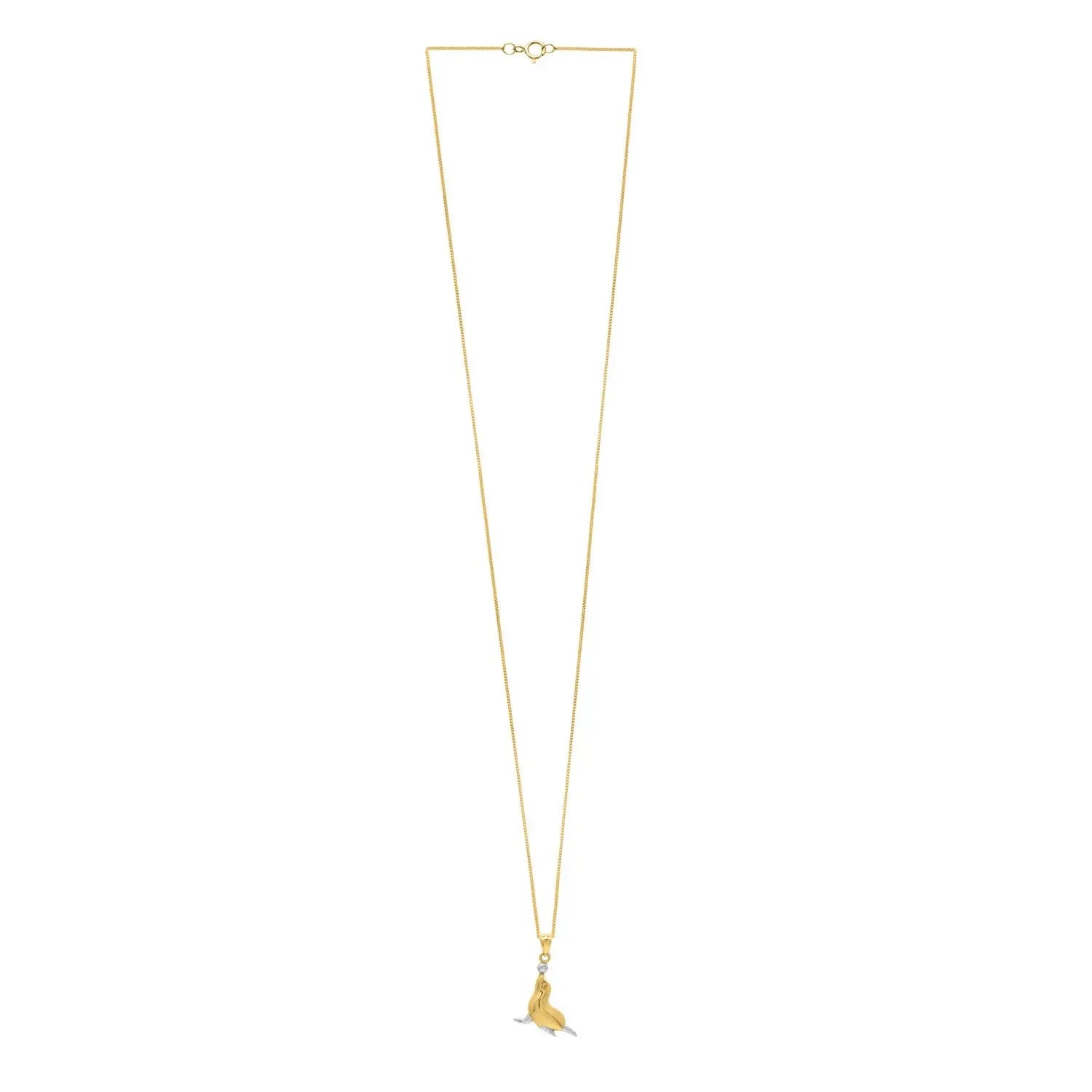 Seal Necklace in 10k Two Tone Gold RCJ Necklaces  CELESTIA LUXE JEWELLERS