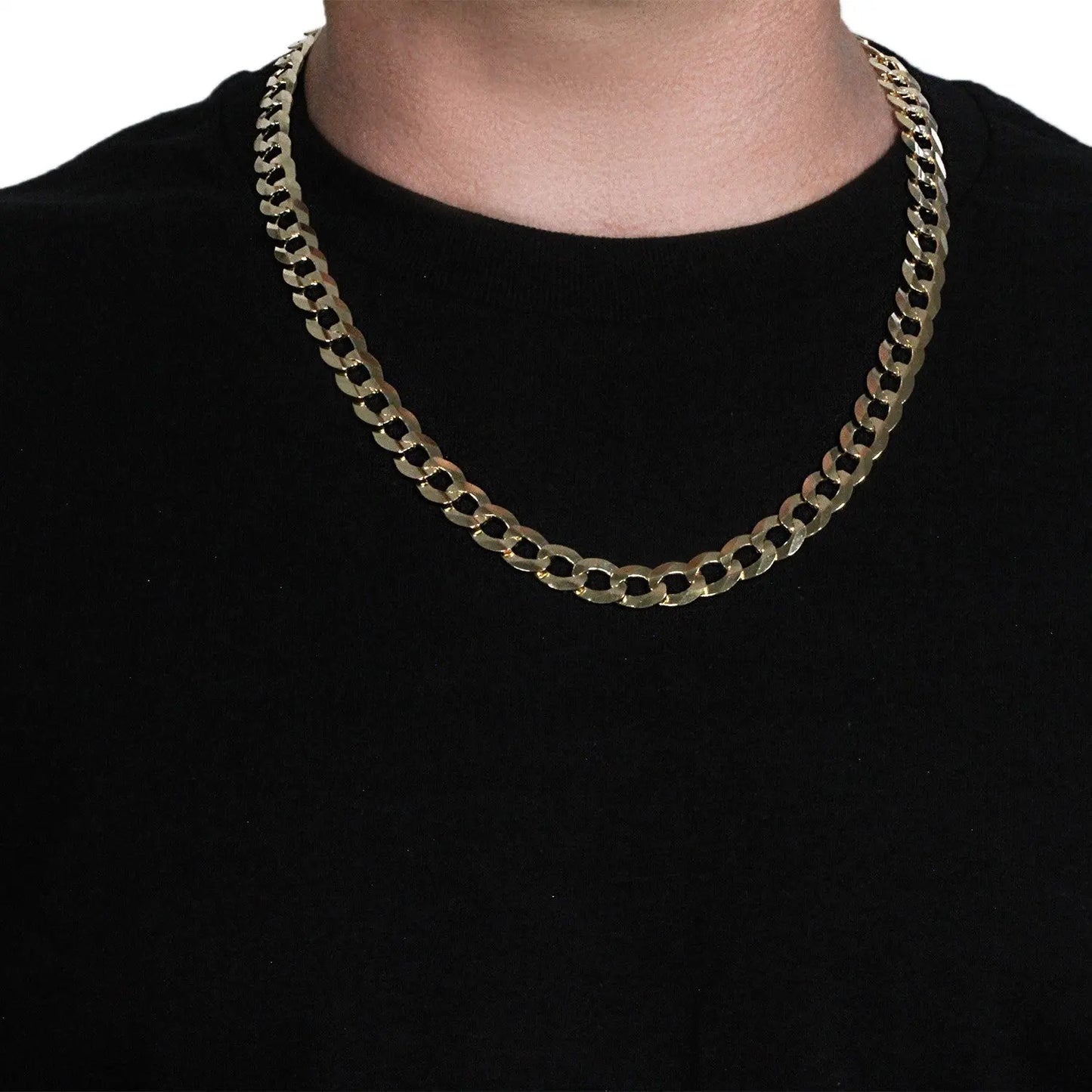 Solid Curb Chain in 14k Yellow Gold (11.23 mm) RCJ Chains  CELESTIA LUXE JEWELLERS