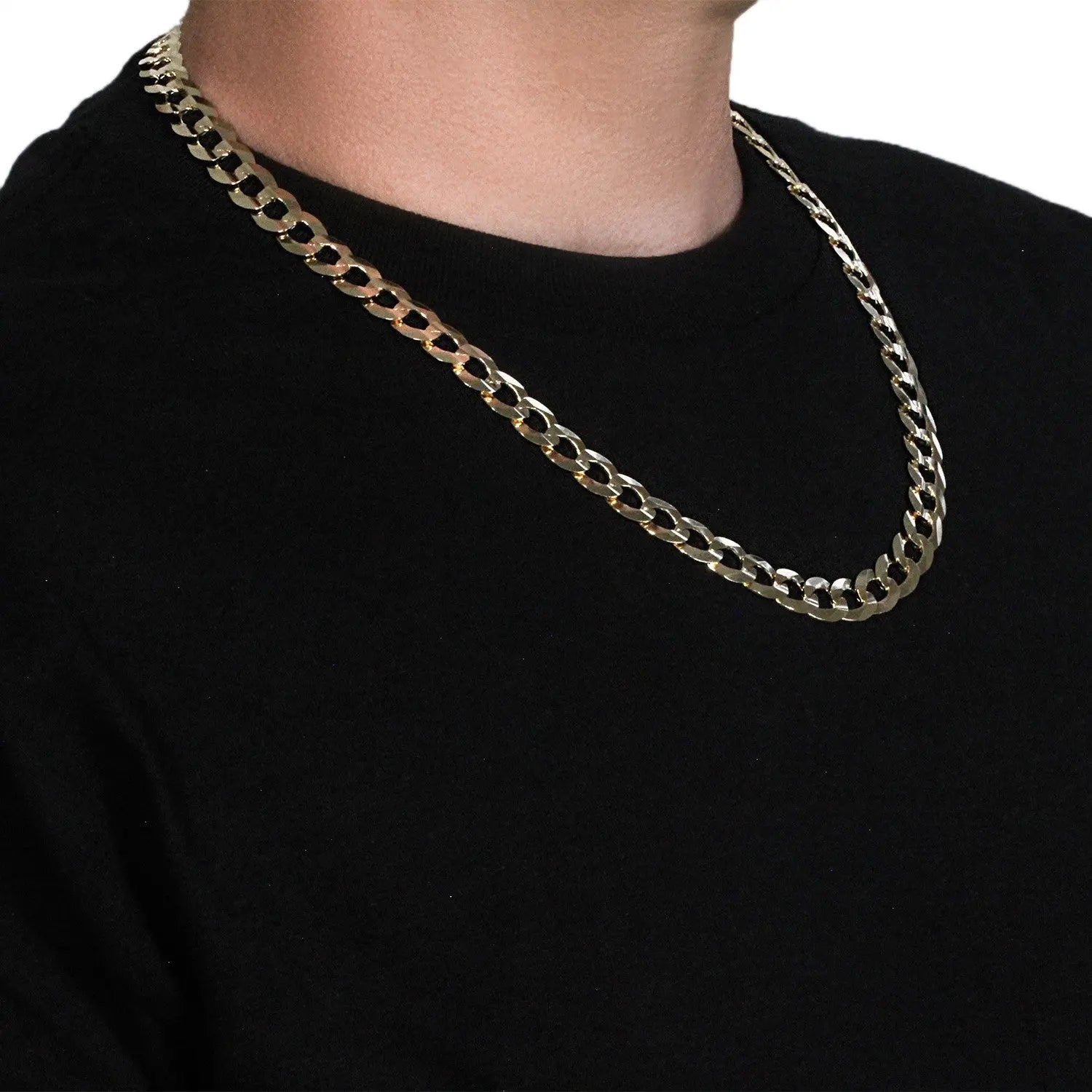 Solid Curb Chain in 14k Yellow Gold (11.23 mm) RCJ Chains  CELESTIA LUXE JEWELLERS