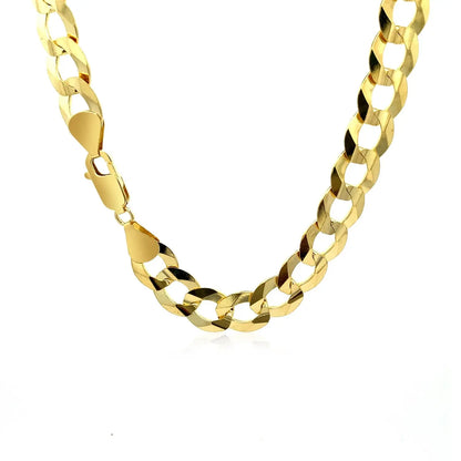 Solid Curb Chain in 14k Yellow Gold (11.23 mm) RCJ Chains  CELESTIA LUXE JEWELLERS