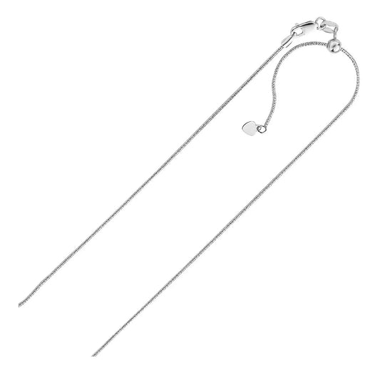 Sterling Silver 0.8mm Adjustable Snake Chain (0.80 mm) RCJ Chains  CELESTIA LUXE JEWELLERS