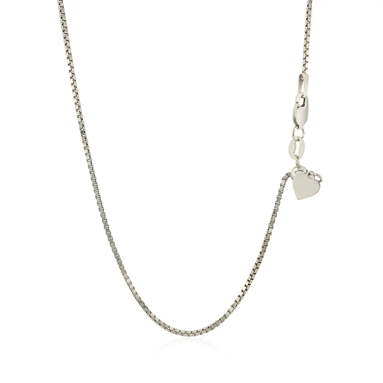 Sterling Silver 1.4mm Adjustable Box Chain (1.40 mm) RCJ Chains  CELESTIA LUXE JEWELLERS
