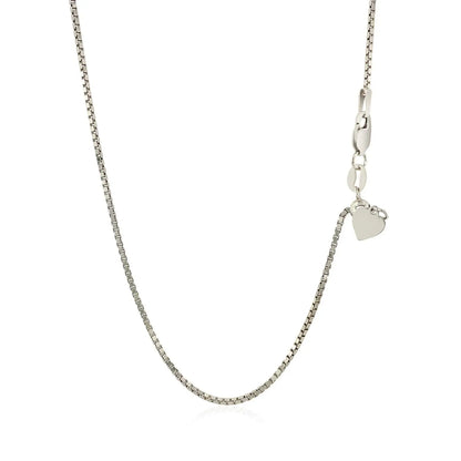 Sterling Silver 1.4mm Adjustable Box Chain (1.40 mm) RCJ Chains  CELESTIA LUXE JEWELLERS