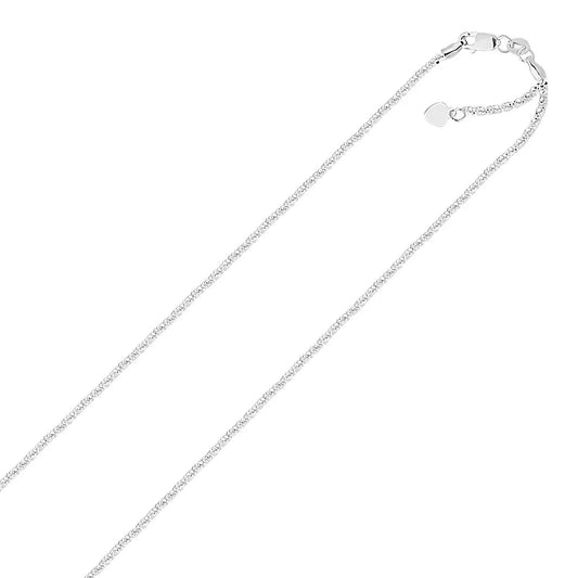 Sterling Silver 1.5mm Adjustable Sparkle Chain (1.50 mm) RCJ Chains  CELESTIA LUXE JEWELLERS