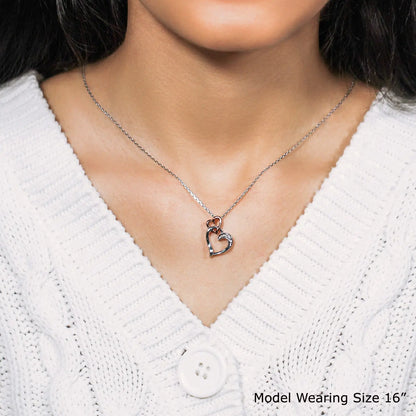 Sterling Silver Cascading Dual Heart Diamond Accented Pendant (.02 cttw) RCJ Pendants  CELESTIA LUXE JEWELLERS