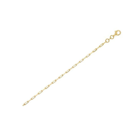 Sterling Silver Gold Plated Paperclip Chain (1.80 mm) RCJ Chains  CELESTIA LUXE JEWELLERS