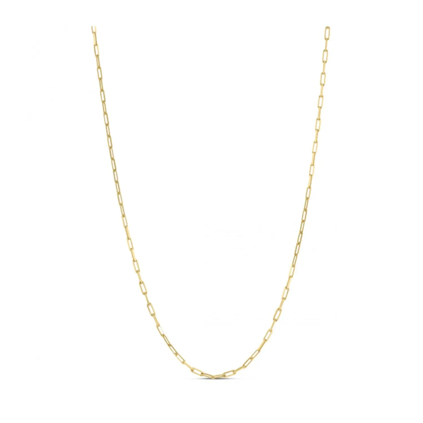 Sterling Silver Gold Plated Paperclip Chain (1.80 mm) RCJ Chains  CELESTIA LUXE JEWELLERS