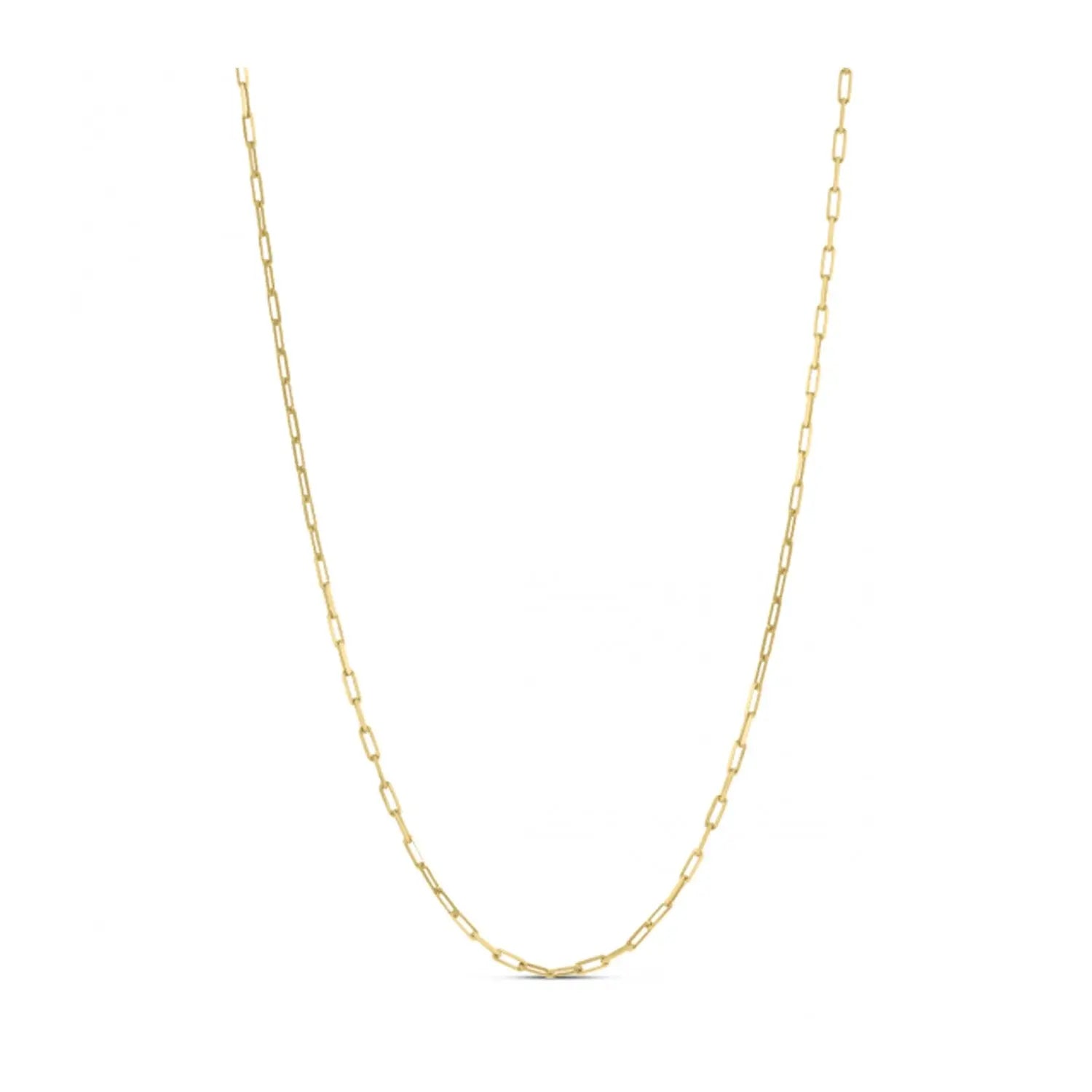Sterling Silver Gold Plated Paperclip Chain (1.80 mm) RCJ Chains  CELESTIA LUXE JEWELLERS