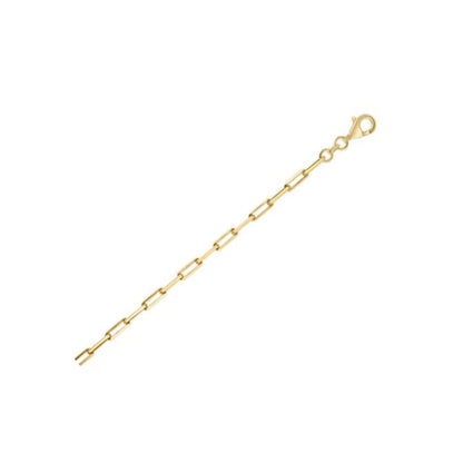 Sterling Silver Gold Plated Paperclip Chain (2.95 mm) RCJ Chains  CELESTIA LUXE JEWELLERS