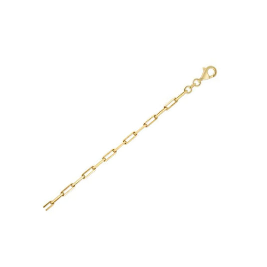 Sterling Silver Gold Plated Paperclip Chain (2.95 mm) RCJ Chains  CELESTIA LUXE JEWELLERS