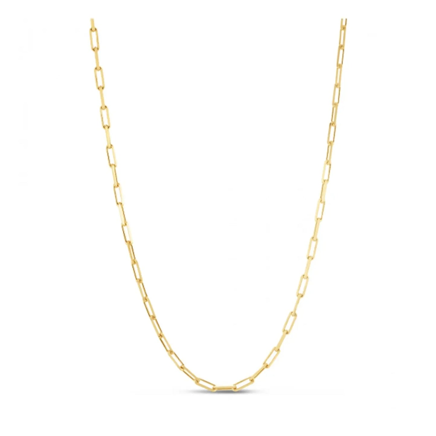 Sterling Silver Gold Plated Paperclip Chain (2.95 mm) RCJ Chains  CELESTIA LUXE JEWELLERS