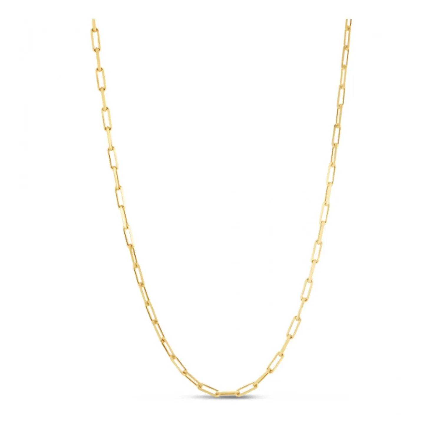 Sterling Silver Gold Plated Paperclip Chain (2.95 mm) RCJ Chains  CELESTIA LUXE JEWELLERS