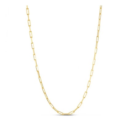 Sterling Silver Gold Plated Paperclip Chain (2.95 mm) RCJ Chains  CELESTIA LUXE JEWELLERS