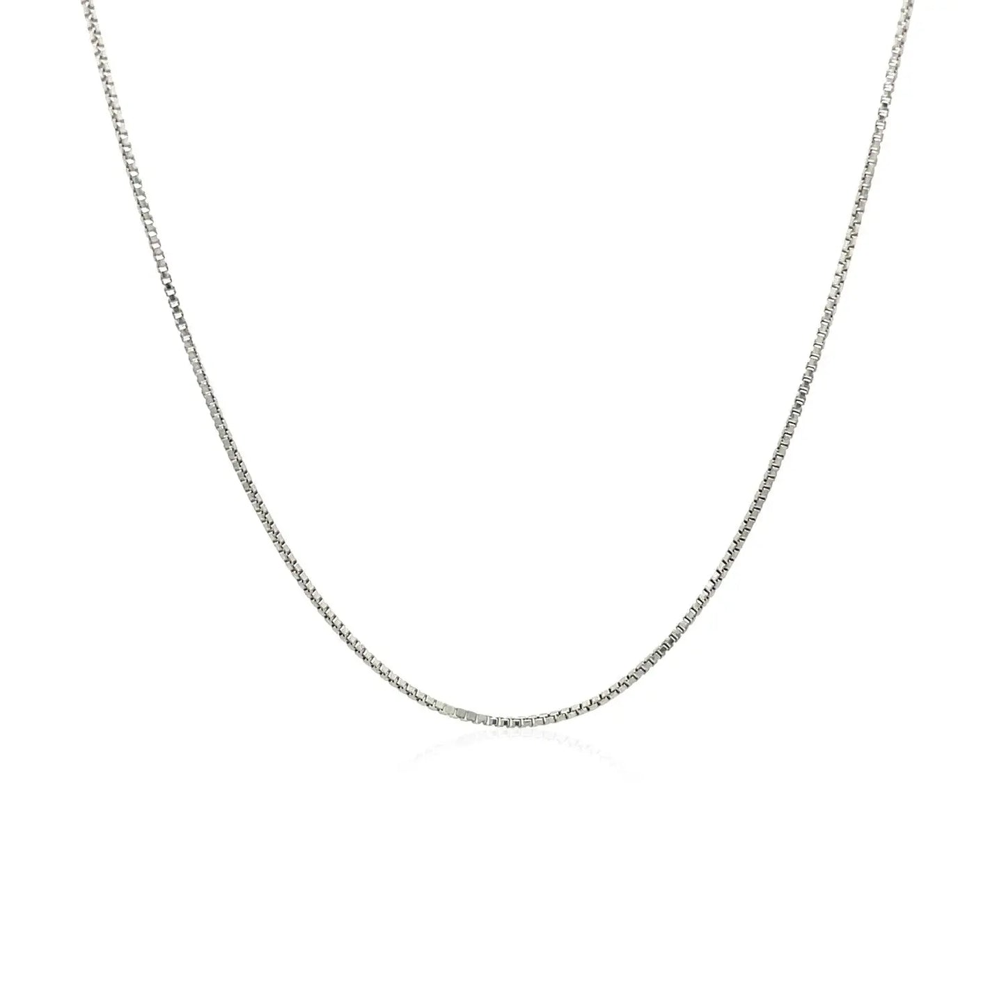 Sterling Silver Rhodium Plated Box Chain (0.70 mm) RCJ Chains  CELESTIA LUXE JEWELLERS